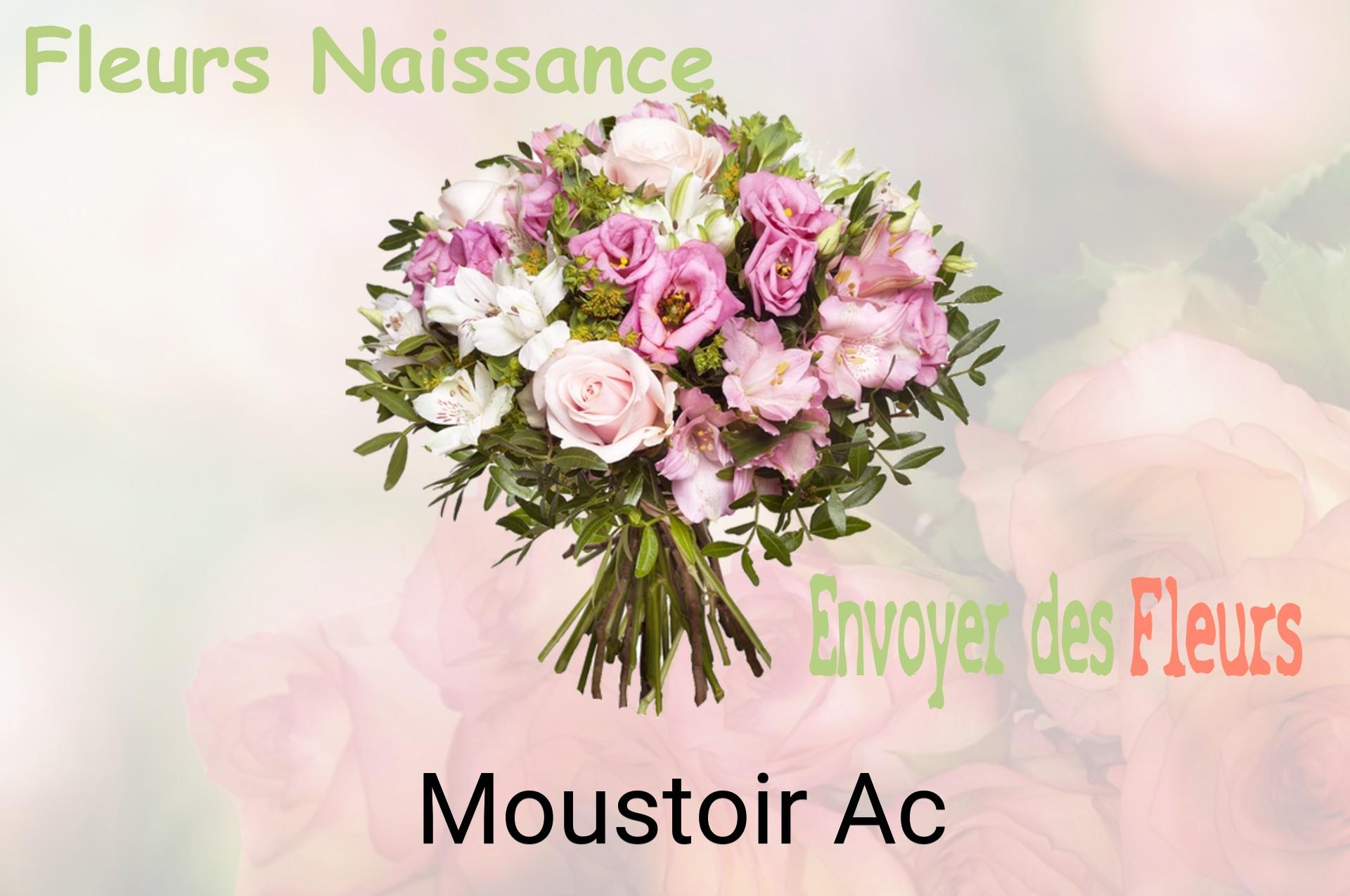 Bouquet de fleurs de naissance livré à Moustoir-Ac